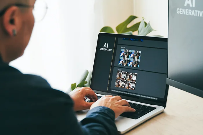 Person using generative AI